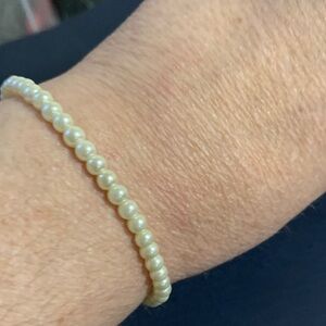 Classic Cream Faux Pearl Stretch Bracelet - Women's Jewelry